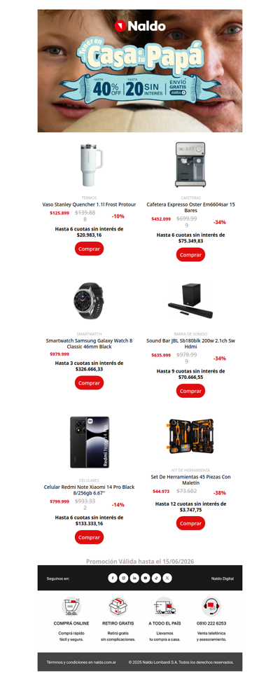 ¡Los mejores regalos para Papá! Hasta 12 cuotas sin interés 😍