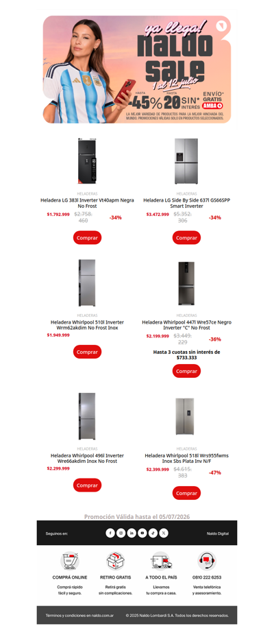 Te mostramos lo que te interesa - Aprovechá las Ofertas de Naldo Sale 🧡