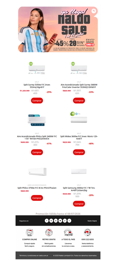 ¡Aires Frío-Calor en Oferta! - Continúa Naldo Sale 🍀