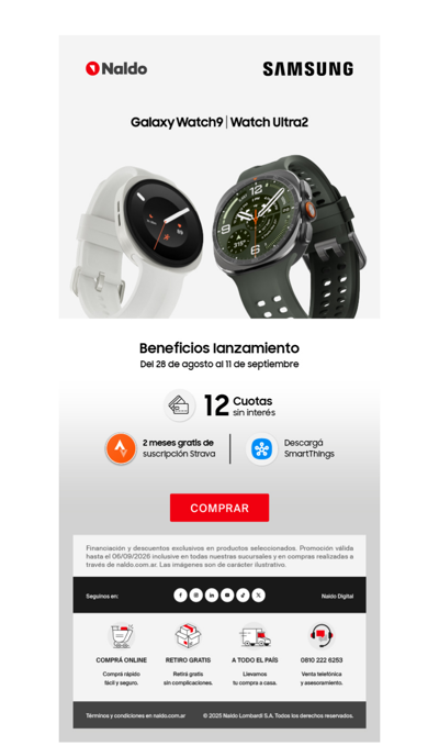 ⌚ ¡Llegaron los nuevos Samsung Galaxy Watch! Disfrutalos en 12 cuotas sin interés