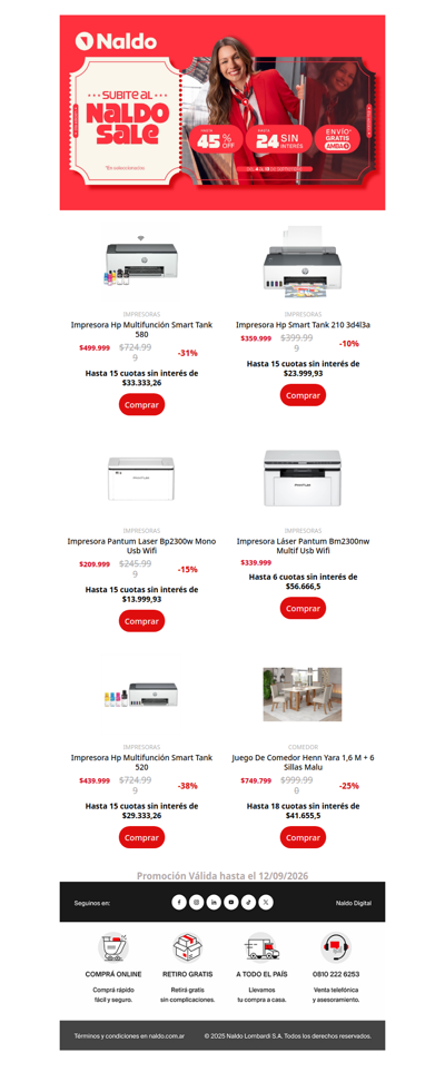 ¡6 Ofertas Seleccionadas para vos de Naldo Sale! 💪