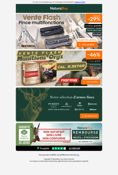 Vente flash ! Les bons plans des chasseurs !