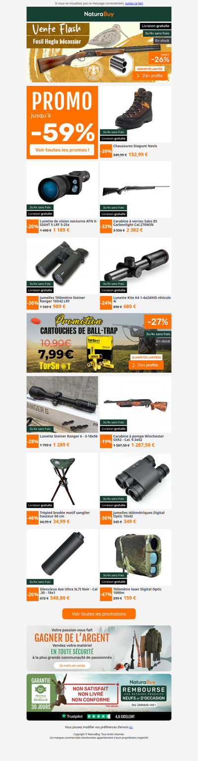 Amis chasseurs, ces promotions sont faites pour vous !