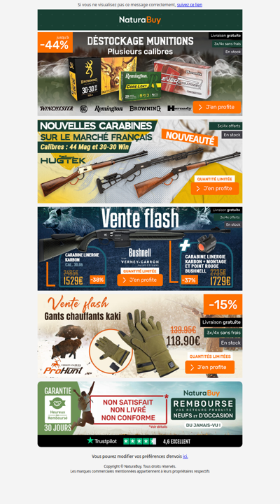 Vente flash ! Les bons plans des chasseurs !