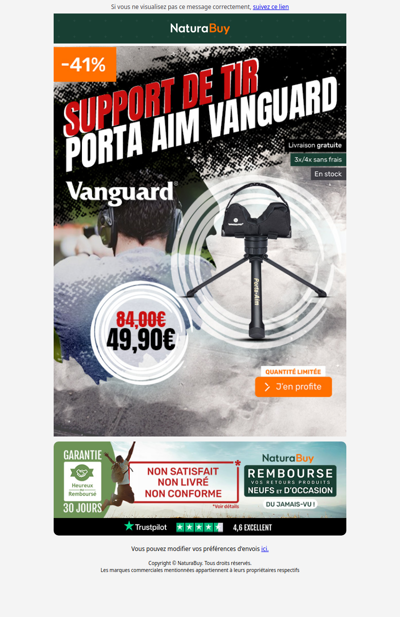 Vente Flash ! Support de tir Vanguard