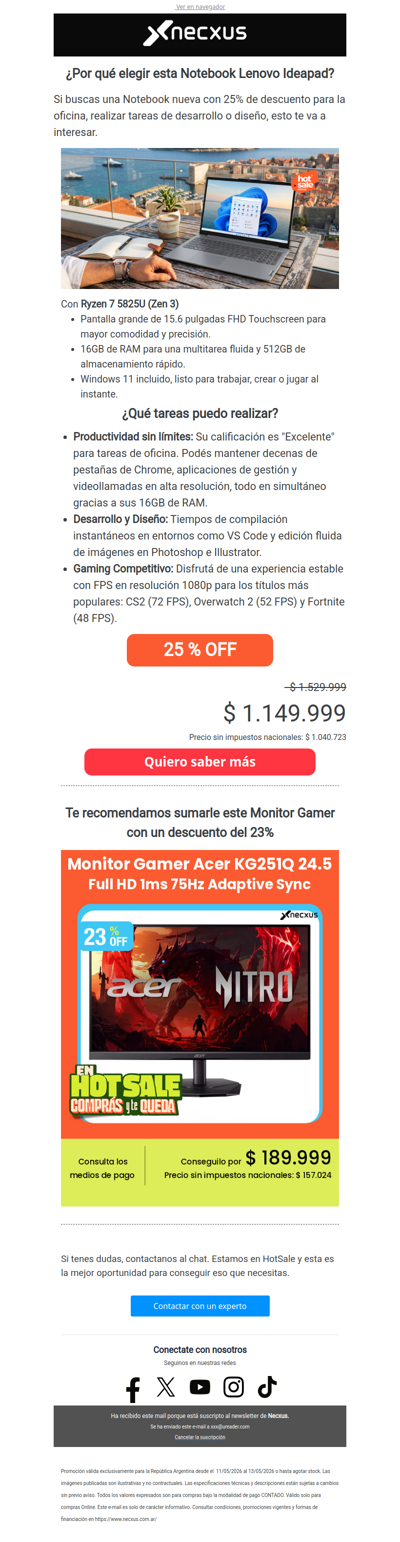 Ryzen 7 en Hot Sale: 25% OFF.