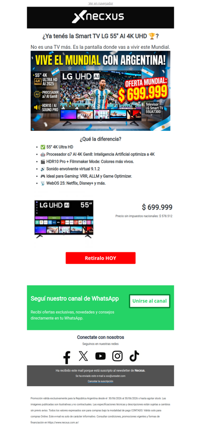Smart TV LG 55