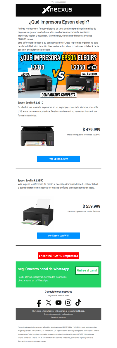 ¿Qué impresora Epson elegir?