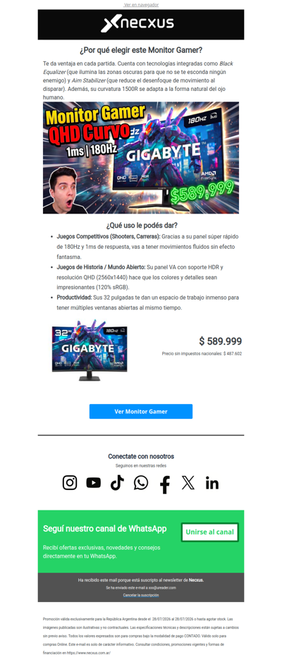 Monitor Gamer 32