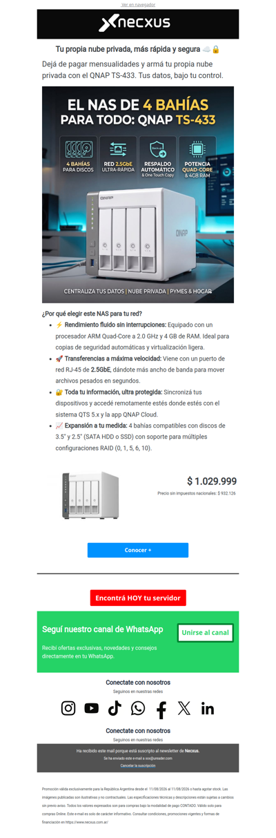 Almacenamiento sin límites: Nuevo NAS QNAP