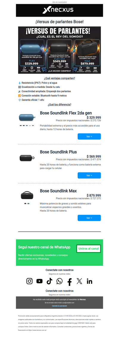 ¡Versus de Parlantes Bose!