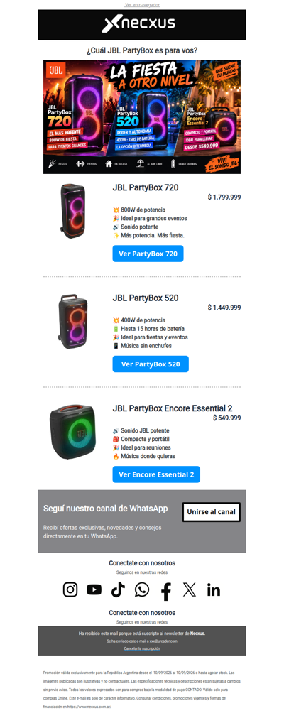 JBL PartyBox desde $549.999