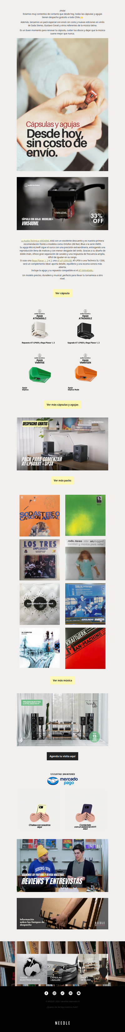 Tu próxima aguja, sin costo de envío🙌