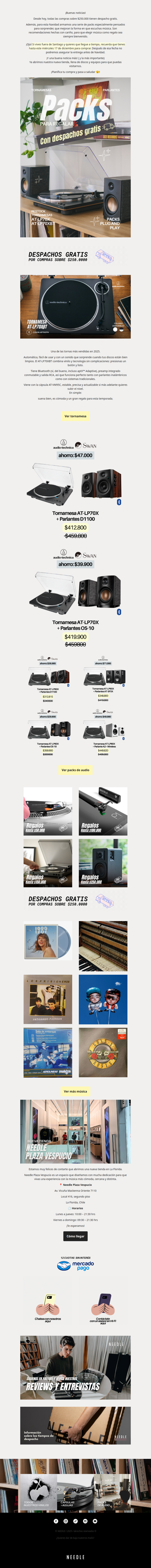 Despachos gratis y otras buenas noticias 🎄