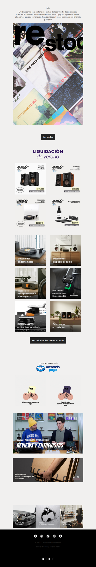 Reestock de discos esenciales 👀