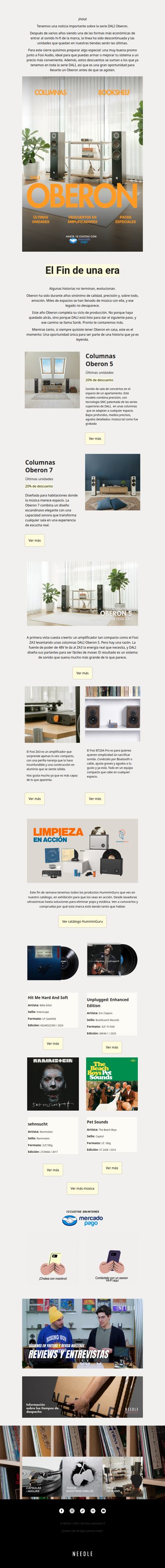 Última oportunidad con DALI y descuentos en DAC y amplificadores