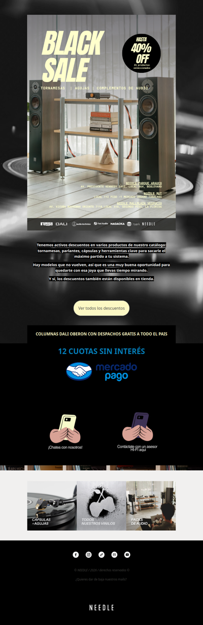 Comenzó el Black Sale: Hasta 40% OFF en audio seleccionado 🙌