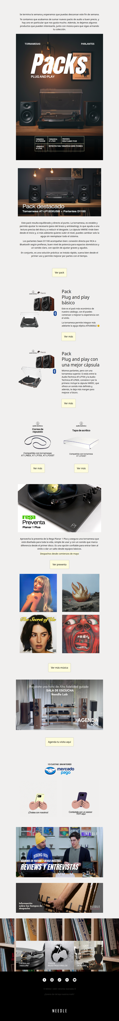 Packs de audio convenientes 🙌