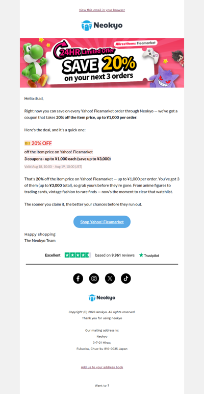 Neokyo – Special Coupon For You!