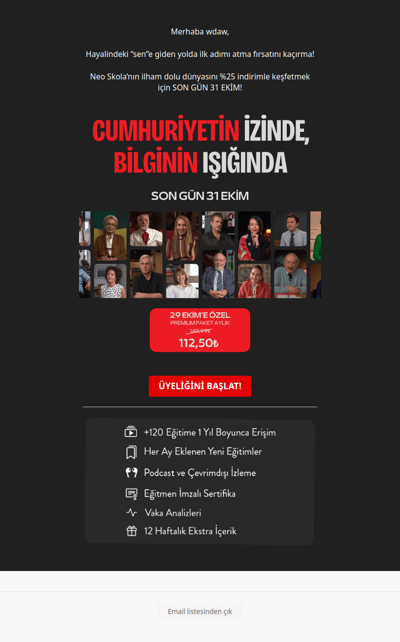 Premium Paket'te %25 indirim için SON GÜN 31 EKİM! 🚀