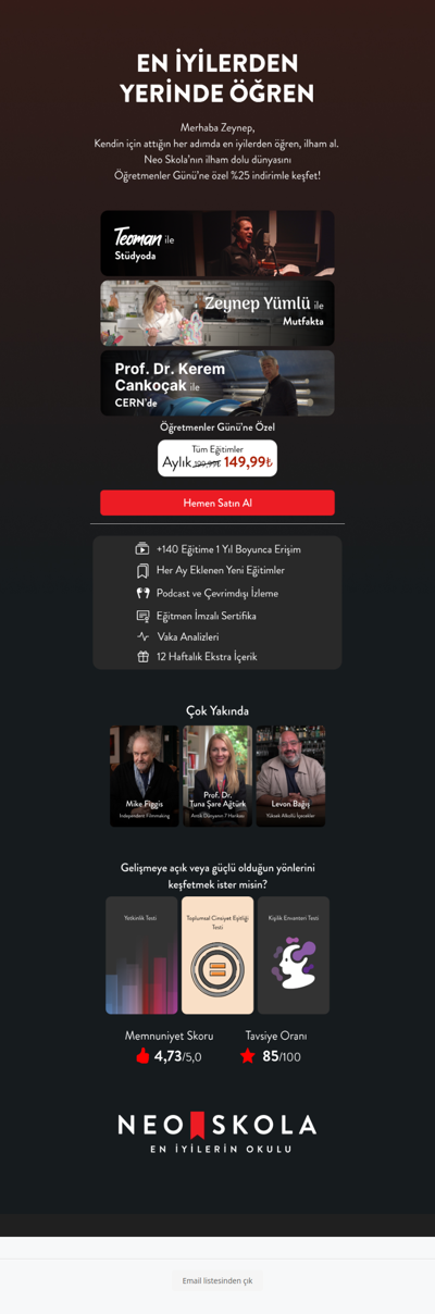 Öğretmenler Günü'ne Özel Premium Paket’te %25 İndirim