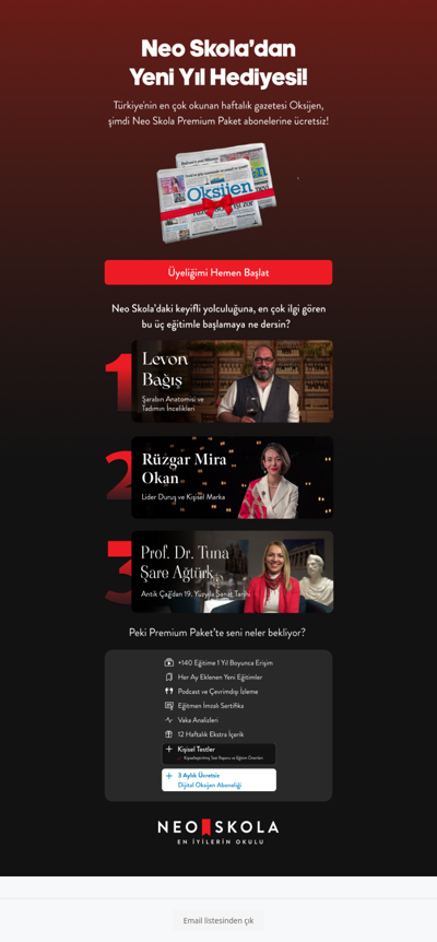 ⏳Fırsatı kaçırma: Oksijen aboneliği şimdi yeni Premium Paket üyelerine hediye! 🎁🎄