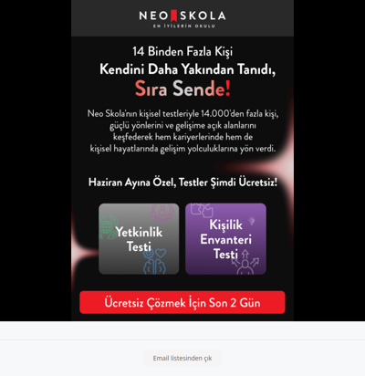 Kendini daha yakından tanımak için bu fırsatı kaçırma 🎯