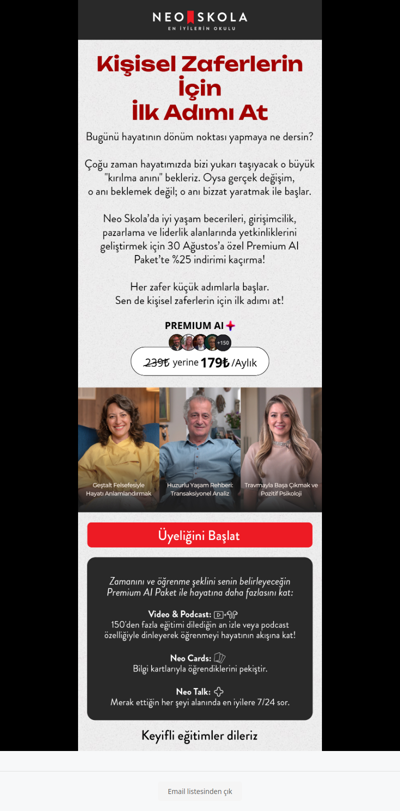 Kişisel Zaferlerin İçin İlk Adımı At!