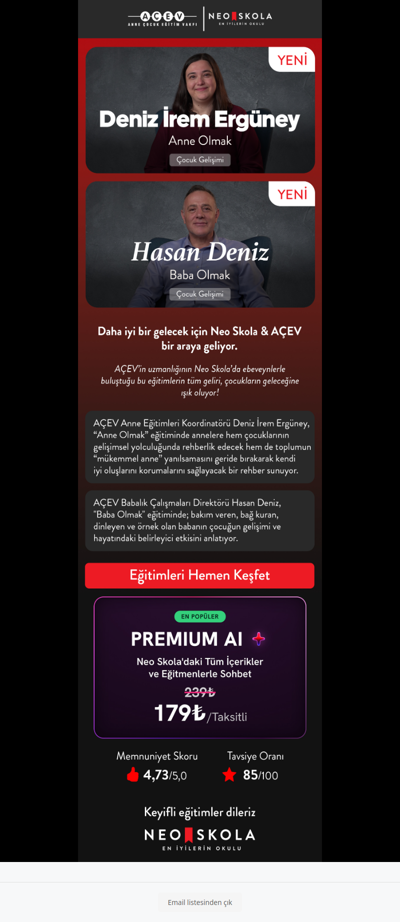 AÇEV'in Uzmanları Neo Skola'da Ebeveynler İçin Anlatıyor!