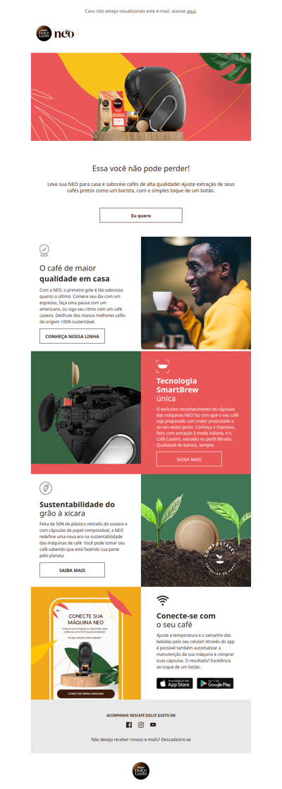 Dolce Gusto NEO: tecnologia e qualidade em cafés!