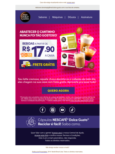 ⏰ÚLTIMO DIA: Abasteça seu cantinho com FRETE GRÁTIS