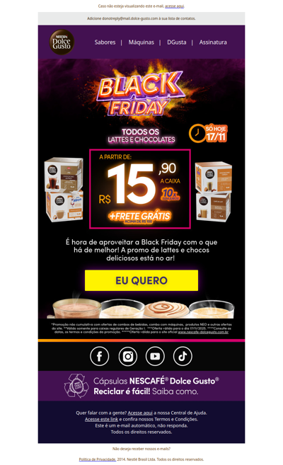 😍LATTES E CHOCOS A PARTIR DE R$15,90 + FRETE GRÁTIS acima de R$100