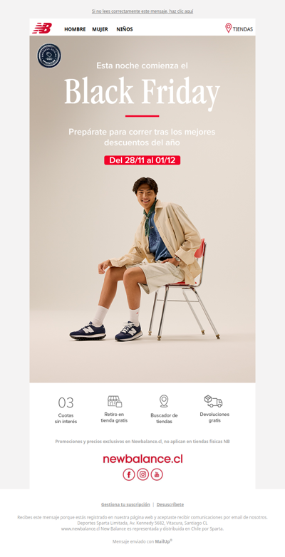 ¡Esta noche comienza el Black Friday New Balance!🔥