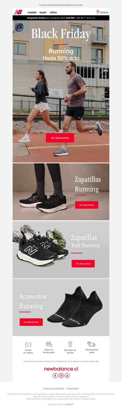 BLACK FRIDAY🏃🚨Running Hasta 50% Dcto