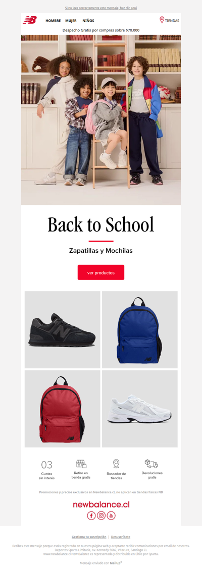 Vuelta a clases con estilo New Balance