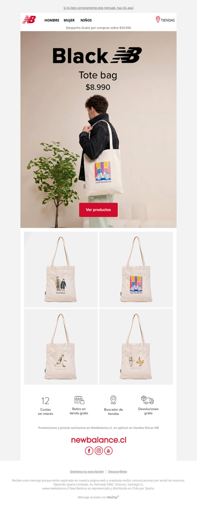 BLACK Tote Bag a $8.990🎨