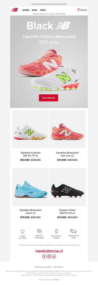 50% dcto en Fútbol y Básquet 🔥