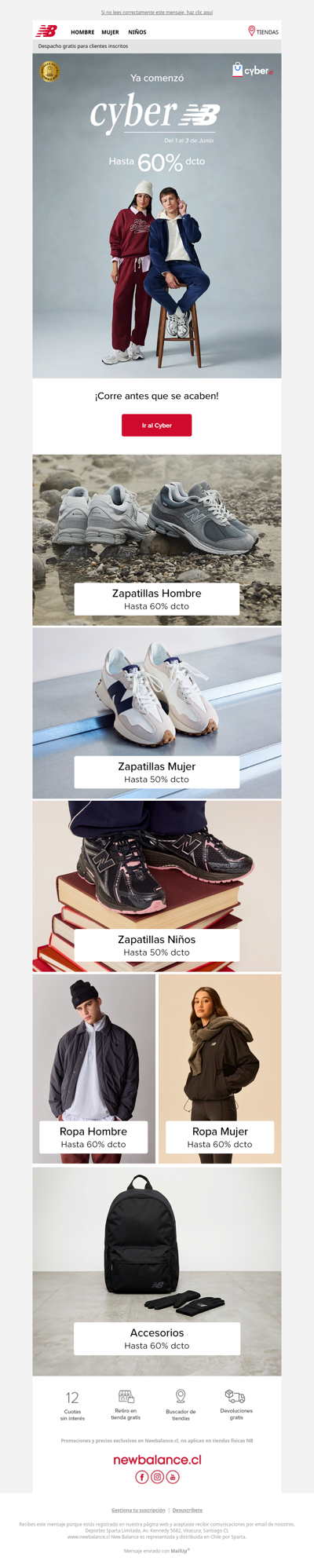 🚨YA COMENZÓ CYBER NEW BALANCE: Hasta 60% OFF