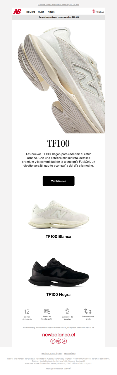 TF100: comodidad en cada paso