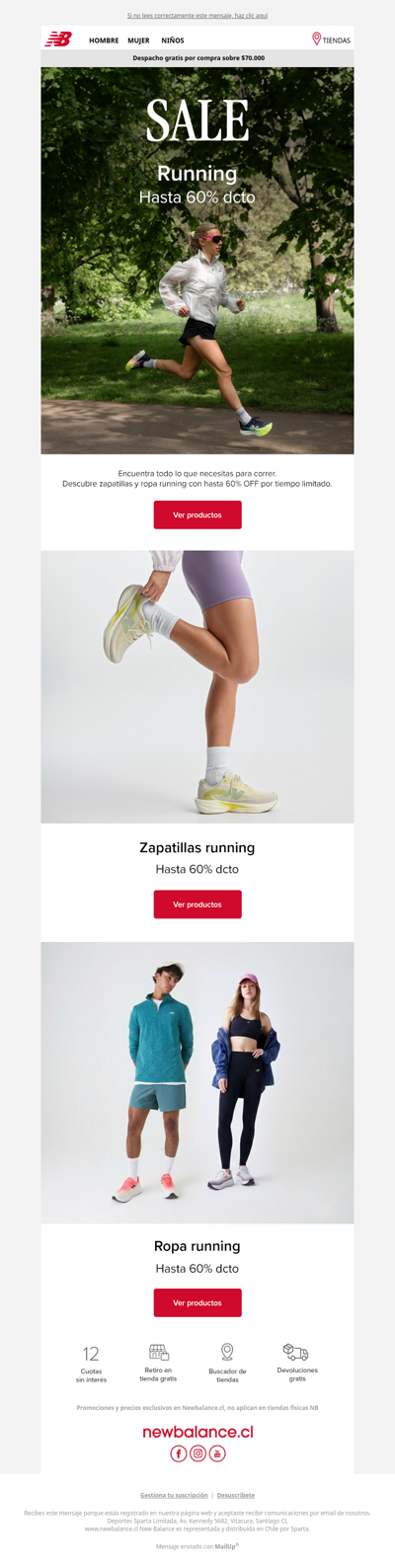 🏃 Running SALE: hasta 60% OFF