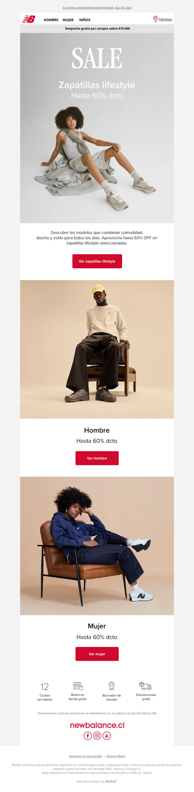 👟 Tus favoritos Lifestyle con hasta 60% OFF