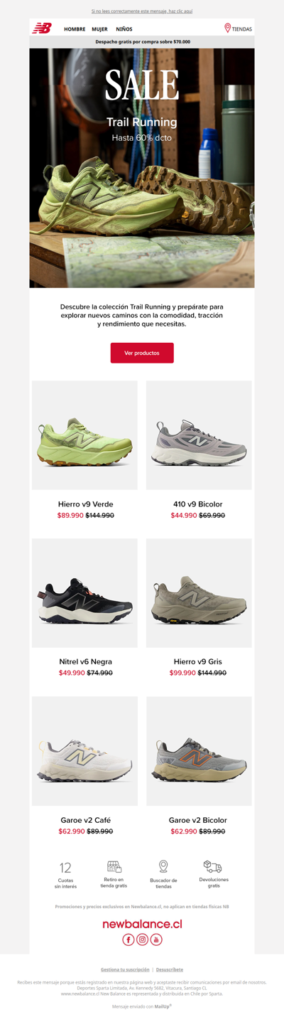 Hasta 60% OFF en Trail Running🏔️