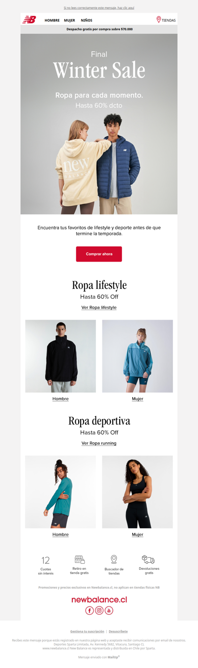 🔥 Hasta 60% OFF en ropa | Winter SALE