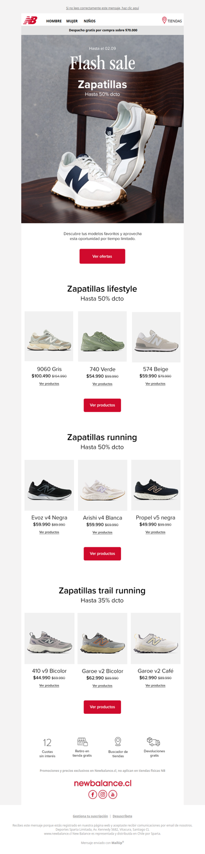 Flash sale🔥: Zapatillas hasta 50% OFF