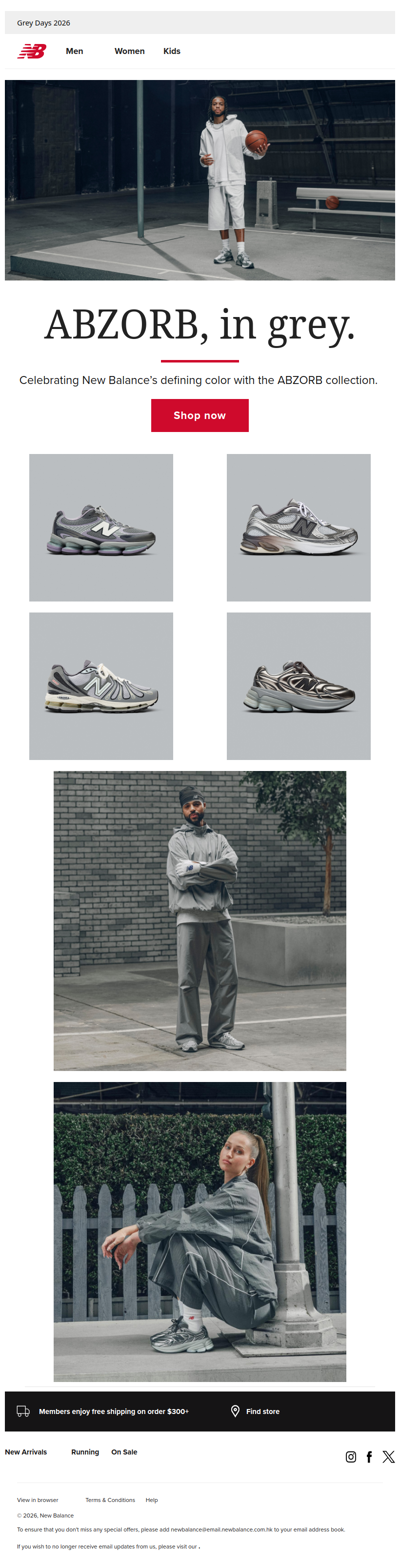 Favorite lifestyle models, in grey.