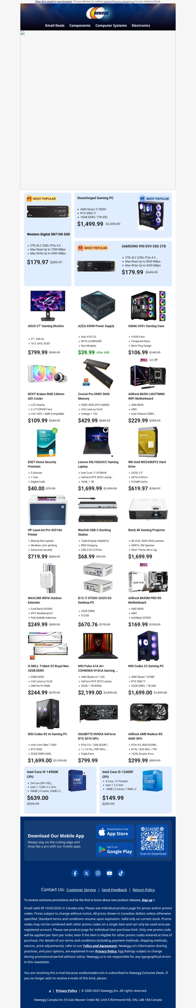 🚀 Turbocharge Your Storage: WD_BLACK SN7100 & SAMSUNG 990 EVO SSDs Now Available!