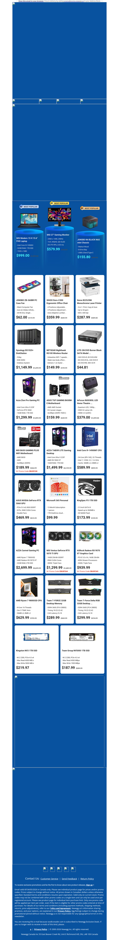 $999.00 MSI Modern 15 Laptop! $579.99 MSI 27