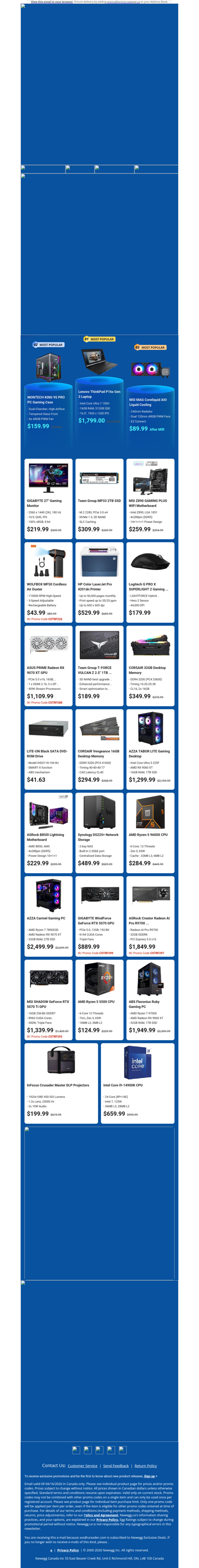 $1799.00 TS P16s G3 Laptop! $219.99 GIGABYTE 27