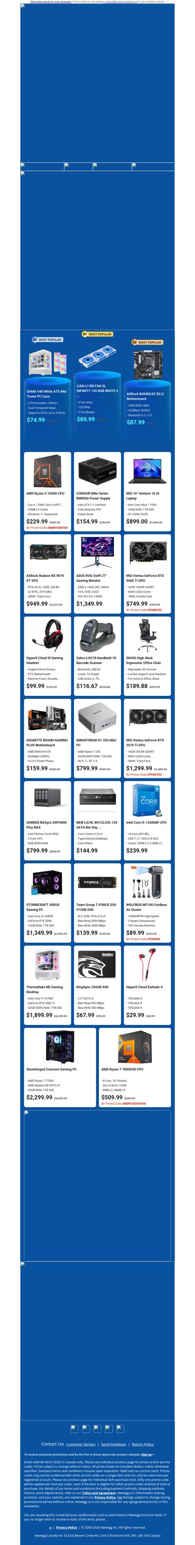 $229.99 AMD Ryzen 5 7600X CPU! $899.00 MSI 16