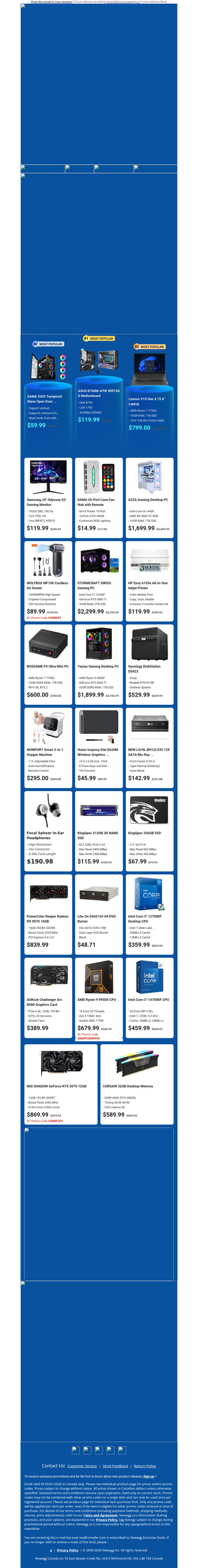 $799.00 Lenovo V15 Gen 4 Laptop! $119.99 Samsung Odyssey G3 Monitor!
